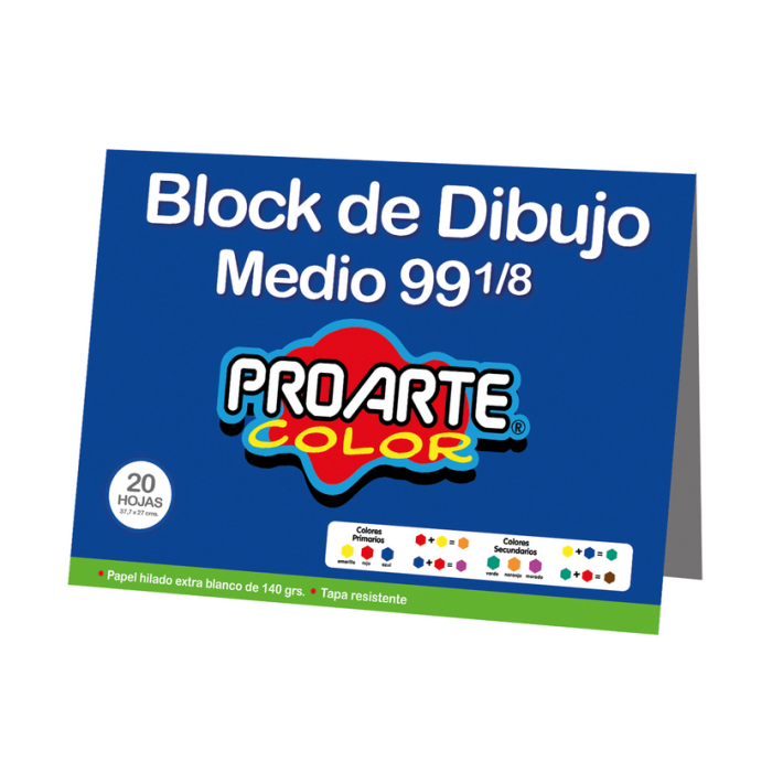 BLOCK DE DIBUJO PROARTE N° 99 1/8 20 HOJAS