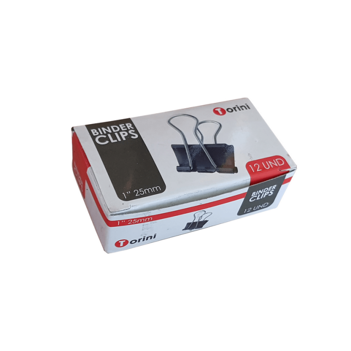 DOBLE CLIP TORINI 25 MM CAJA 12 UNIDADES