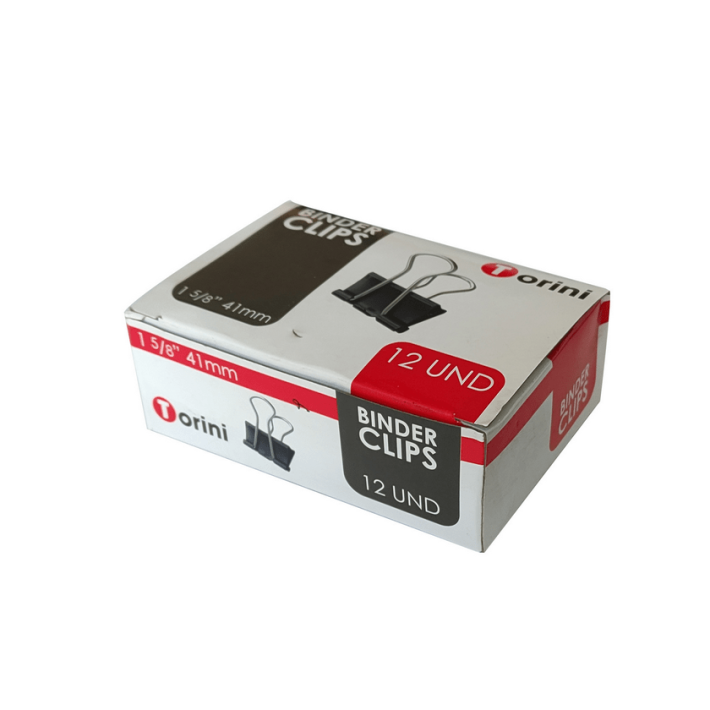 DOBLE CLIP TORINI 41 MM CAJA 12 UNIDADES