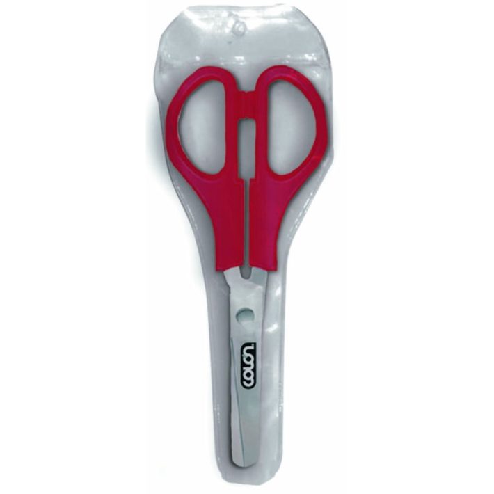 TIJERA ESCOLAR COLON PUNTA ROMA MANGO ROJO